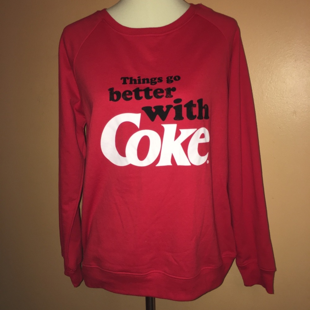 Things go better with coke red sweater